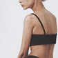 Back view of the Black bra crop top showing the slim straps and fitted shape