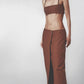 Cacao brown maxi skirt styled with the matching Sý Bra Top