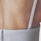 Back detail of the Sky Blue bra top showing the adjustable dual-row hook closure